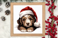 Christmas Peeking Dogs Clipart, Christmas PNG Product Image 3