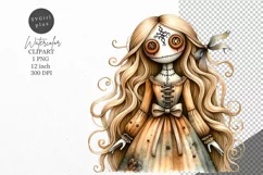 Halloween clipart, Doll clipart, Goth clipart Product Image 1