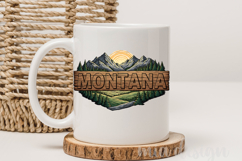 Montana State PNG, Vintage Big Sky Country Elk Sublimation Product Image 3