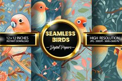 Seamless Birds Digital Papers - 04 Variations Product Image 1