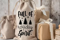 Full of holiday spirit SVG, Christmas SVG Product Image 3