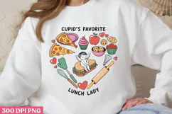 Cupid's Favorite LUNCH PNG, Lunch Lady Sublimation PNG Product Image 1