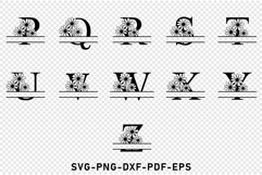 Daisy Monogram Alphabet Split Letters Font SVG Cut Files Product Image 3
