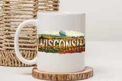 Wisconsin State PNG, Vintage Lake Forest Sublimation Product Image 3