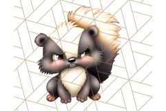 Adorable Angry Animals Clipart PNG, Cute Moody Faces Png Product Image 3