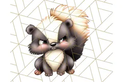 Adorable Angry Animals Clipart PNG, Cute Moody Faces Png Product Image 3