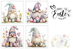 Easter Gnome Square Coasters, Easter Gnome Sublimation Product Image 3