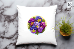 Pansy Flower Clipart Sublimation PNG Product Image 3
