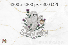 Spooky and Unbothered PNG, Rhinestone Ghost Sublimation Product Image 2