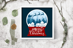 Layered papercut Christmas card / cut files SVG Product Image 3