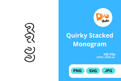 Quirky Stacked Monogram Product Image 1