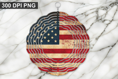 Flag Wind Spinner Sublimation -4Th Of July wind spinner PNG Product Image 1