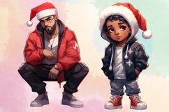 Christmas Chibi Men Clipart Bundle, Christmas Bundle Product Image 4