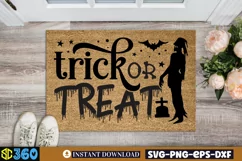 Trick or treat SVG, Halloween Door Sign SVG Product Image 3