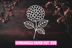 Elegant Hydrangea Paper Cut SVG Design Product Image 1