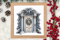 Cute Silver Christmas Watercolor Clipart, Christmas SVG Product Image 3