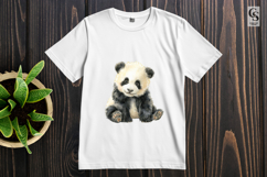 Cute Baby Panda Sitting Clipart Sublimation PNG Product Image 2