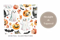 Halloween Doodles Tumbler, Kids Halloween Print, Bats PNG Product Image 3