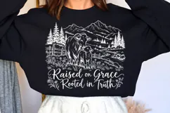 Led by Grace Sheep Christian PNG, Christian Sheep Faith Subl Product Image 1