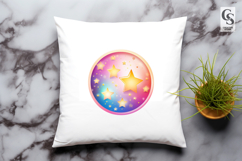 Pastel Cloud Star Sky Clipart Sublimation PNG Product Image 3