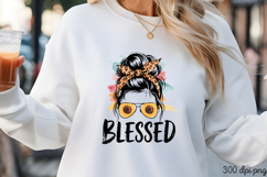 BLESSED PNG, Sunflower Mom Life Sublimation PNG Product Image 3