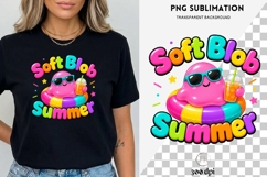 Soft Blob Summer PNG | Cute Pool Float Clipart, Colorful Product Image 3