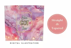 Pink Marble Tumbler Wrap Design, You Got This Tumbler PNG Product Image 3
