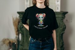 Quirky Halloween Girl Clipart Zombie Product Image 3