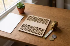 Personalized Coaster SVG | Laser Cut Split Drink Mat Product Image 1