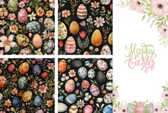 Easter Magnet Designs, Flowers PNG, Easter Eggs Magnet Print Product Image 3