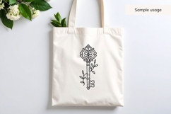 Hand Drawn Ornate Key SVG - Halloween SVG Product Image 3