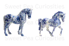 Blue Toile, Ephemera, PNG, Clipart, Junk Journal, flowers Product Image 3