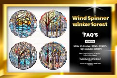 Winter Forest Wind Spinner Sublimation - 04 Variations Product Image 1