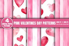 Pink Valentines Day Digital Paper PNG Product Image 1