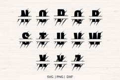 Claw Scratch Monogram SVG Alphabet - A to Z Split Letter Product Image 3
