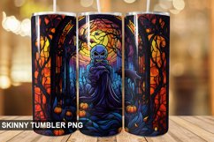 Stained Glass Halloween Tumbler 20 oz Skinny Tumbler Product Image 1