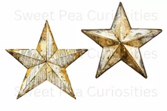 Ephemera, Mixed Media, Stars, PNG, Junk Journal, Clipart Product Image 3