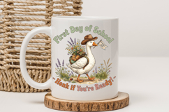 First Day of School PNG, Western Duck Sublimation Design Product Image 3