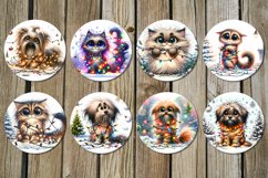 Christmas cat &amp; dog | funny Car coaster &amp; key chain design Product Image 3