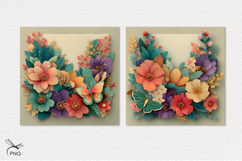 Floral digital paper, background clipart Product Image 3