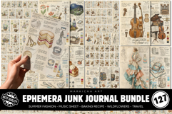 Ephemera Junk Journal Pages Bundle Product Image 1