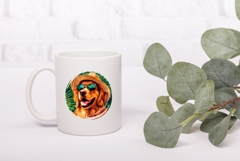 Labrador Retriever Dog Illustration, Tropical Labrador Dog Product Image 3