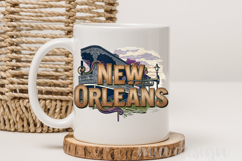 New Orleans PNG, French Quarter Louisiana Sublimation Design Product Image 3
