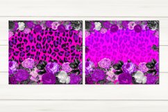 Flower with animal print | Tumbler Sublimation design bundle Product Image 3