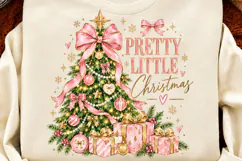 Pink Coquette Christmas PNG, Pretty Little Christmas Tree PN Product Image 3