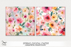 Spring digital paper, background clipart Product Image 3