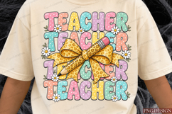 Coquette Teacher Sublimation Design Product Image 3