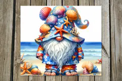 Gnome Beach life | 4 Skinny Tumbler Sublimation designs PL Product Image 3