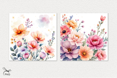 Floral digital paper, background clipart Product Image 3