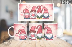 Valentine&#039;s Day Mug Wrap Design-Valentine Gnome Sublimation Product Image 1